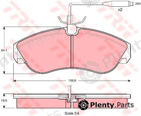  TRW part GDB1106 Brake Pad Set, disc brake