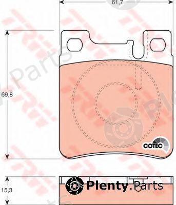  TRW part GDB1123 Brake Pad Set, disc brake