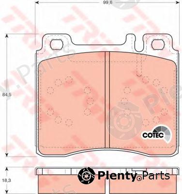  TRW part GDB113 Brake Pad Set, disc brake