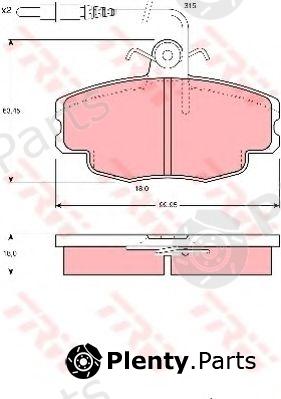  TRW part GDB114 Brake Pad Set, disc brake