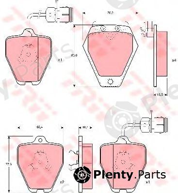  TRW part GDB1162 Brake Pad Set, disc brake