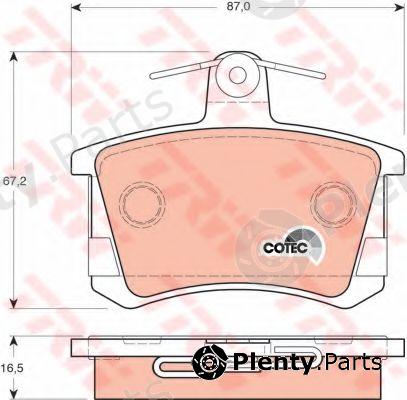  TRW part GDB1163 Brake Pad Set, disc brake