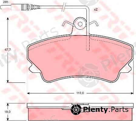  TRW part GDB1203 Brake Pad Set, disc brake