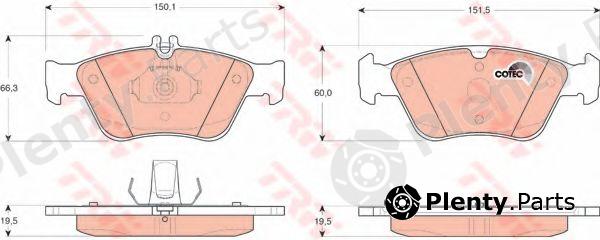  TRW part GDB1205 Brake Pad Set, disc brake