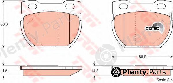  TRW part GDB1209 Brake Pad Set, disc brake