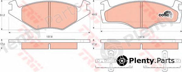  TRW part GDB1219 Brake Pad Set, disc brake