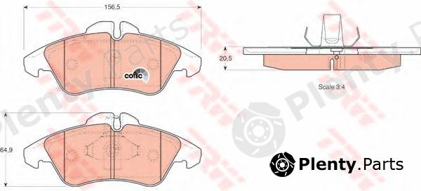  TRW part GDB1220 Brake Pad Set, disc brake