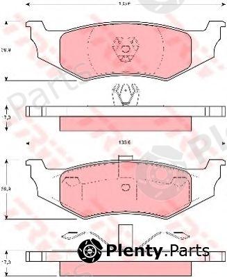  TRW part GDB1234 Brake Pad Set, disc brake