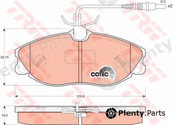 TRW part GDB1259 Brake Pad Set, disc brake