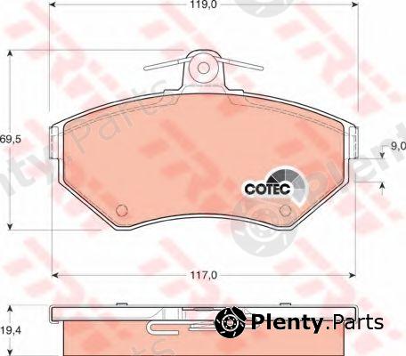  TRW part GDB1266 Brake Pad Set, disc brake