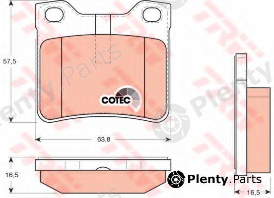  TRW part GDB1276 Brake Pad Set, disc brake