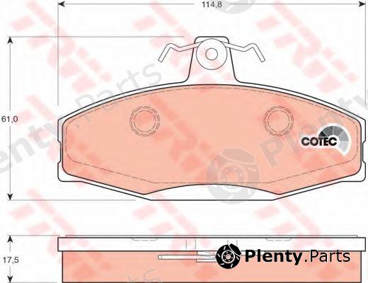  TRW part GDB1280 Brake Pad Set, disc brake