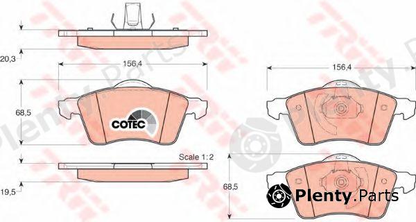  TRW part GDB1282 Brake Pad Set, disc brake