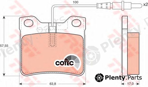  TRW part GDB1289 Brake Pad Set, disc brake