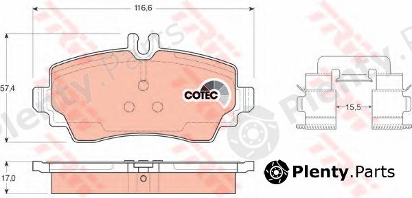  TRW part GDB1292 Brake Pad Set, disc brake