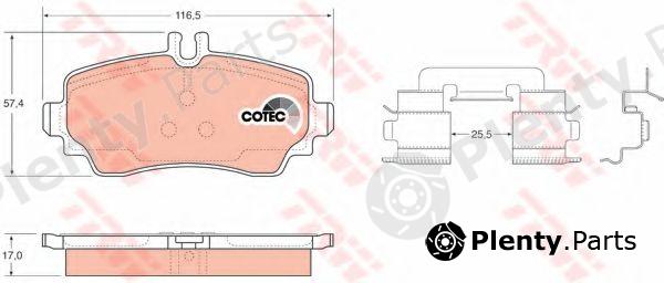  TRW part GDB1293 Brake Pad Set, disc brake