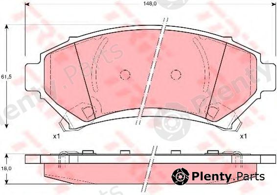  TRW part GDB1308 Brake Pad Set, disc brake