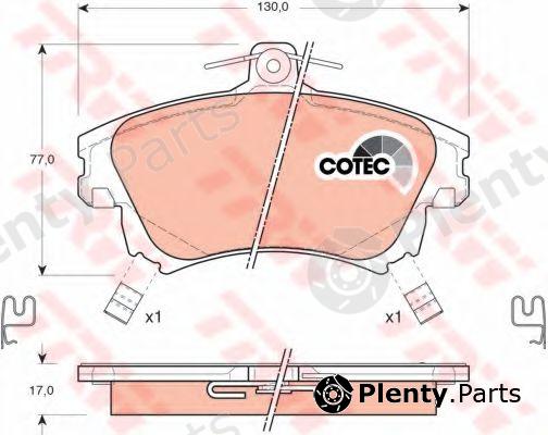  TRW part GDB1313 Brake Pad Set, disc brake