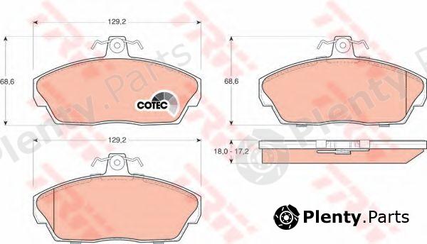  TRW part GDB1319 Brake Pad Set, disc brake