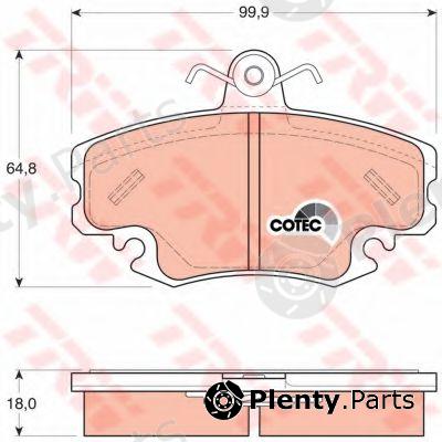  TRW part GDB1332 Brake Pad Set, disc brake