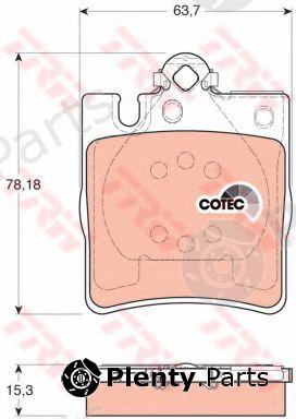  TRW part GDB1334 Brake Pad Set, disc brake