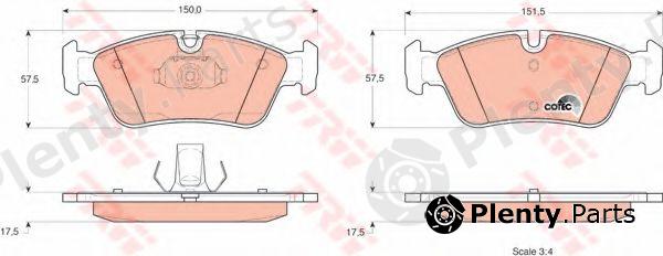  TRW part GDB1348 Brake Pad Set, disc brake