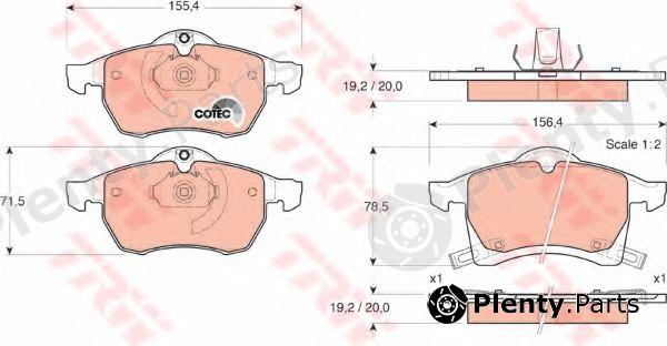  TRW part GDB1350 Brake Pad Set, disc brake