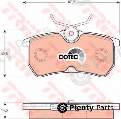 TRW part GDB1354 Brake Pad Set, disc brake