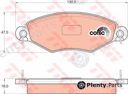  TRW part GDB1361 Brake Pad Set, disc brake