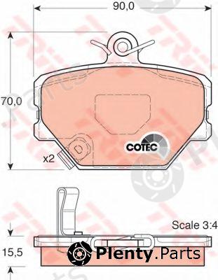  TRW part GDB1365 Brake Pad Set, disc brake