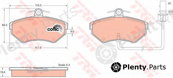  TRW part GDB1366 Brake Pad Set, disc brake