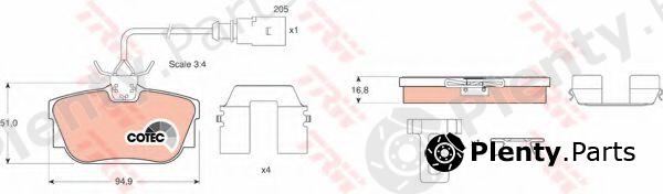  TRW part GDB1369 Brake Pad Set, disc brake