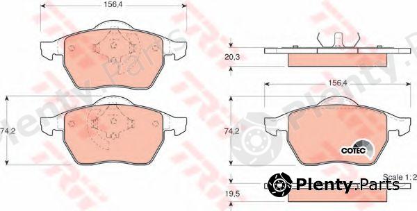  TRW part GDB1376 Brake Pad Set, disc brake