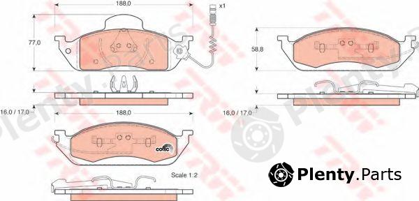  TRW part GDB1378 Brake Pad Set, disc brake