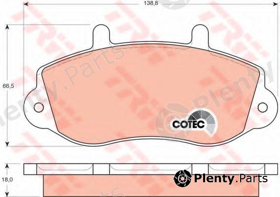  TRW part GDB1380 Brake Pad Set, disc brake