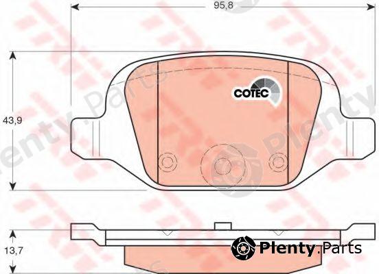  TRW part GDB1384 Brake Pad Set, disc brake