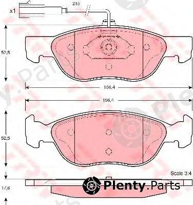  TRW part GDB1387 Brake Pad Set, disc brake