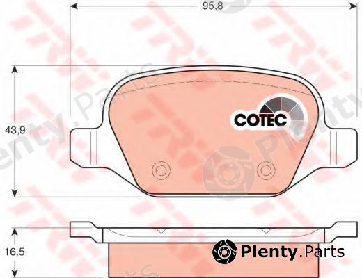  TRW part GDB1396 Brake Pad Set, disc brake