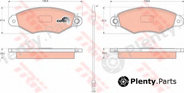 TRW part GDB1402 Brake Pad Set, disc brake