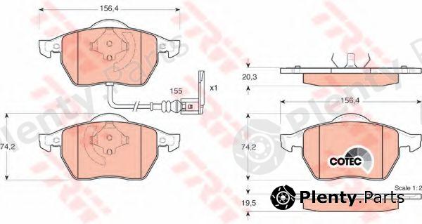  TRW part GDB1403 Brake Pad Set, disc brake