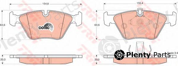  TRW part GDB1404 Brake Pad Set, disc brake
