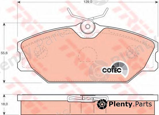  TRW part GDB1405 Brake Pad Set, disc brake