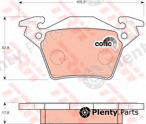 TRW part GDB1408 Brake Pad Set, disc brake
