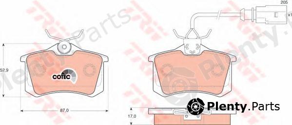  TRW part GDB1415 Brake Pad Set, disc brake