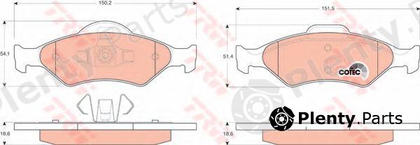  TRW part GDB1418 Brake Pad Set, disc brake