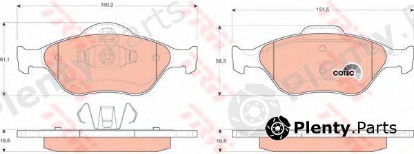  TRW part GDB1419 Brake Pad Set, disc brake