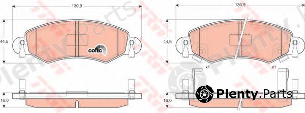  TRW part GDB1420 Brake Pad Set, disc brake
