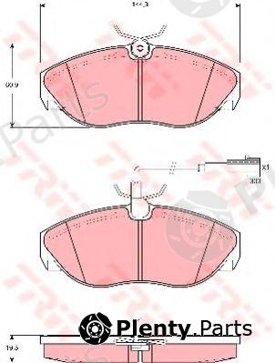  TRW part GDB1425 Brake Pad Set, disc brake