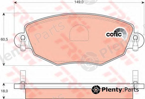  TRW part GDB1434 Brake Pad Set, disc brake