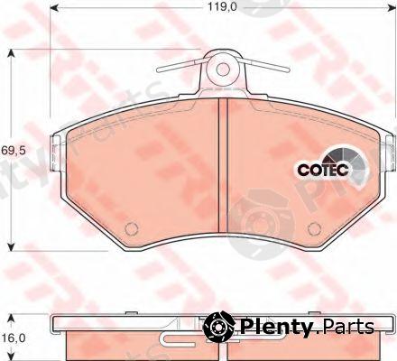  TRW part GDB1437 Brake Pad Set, disc brake